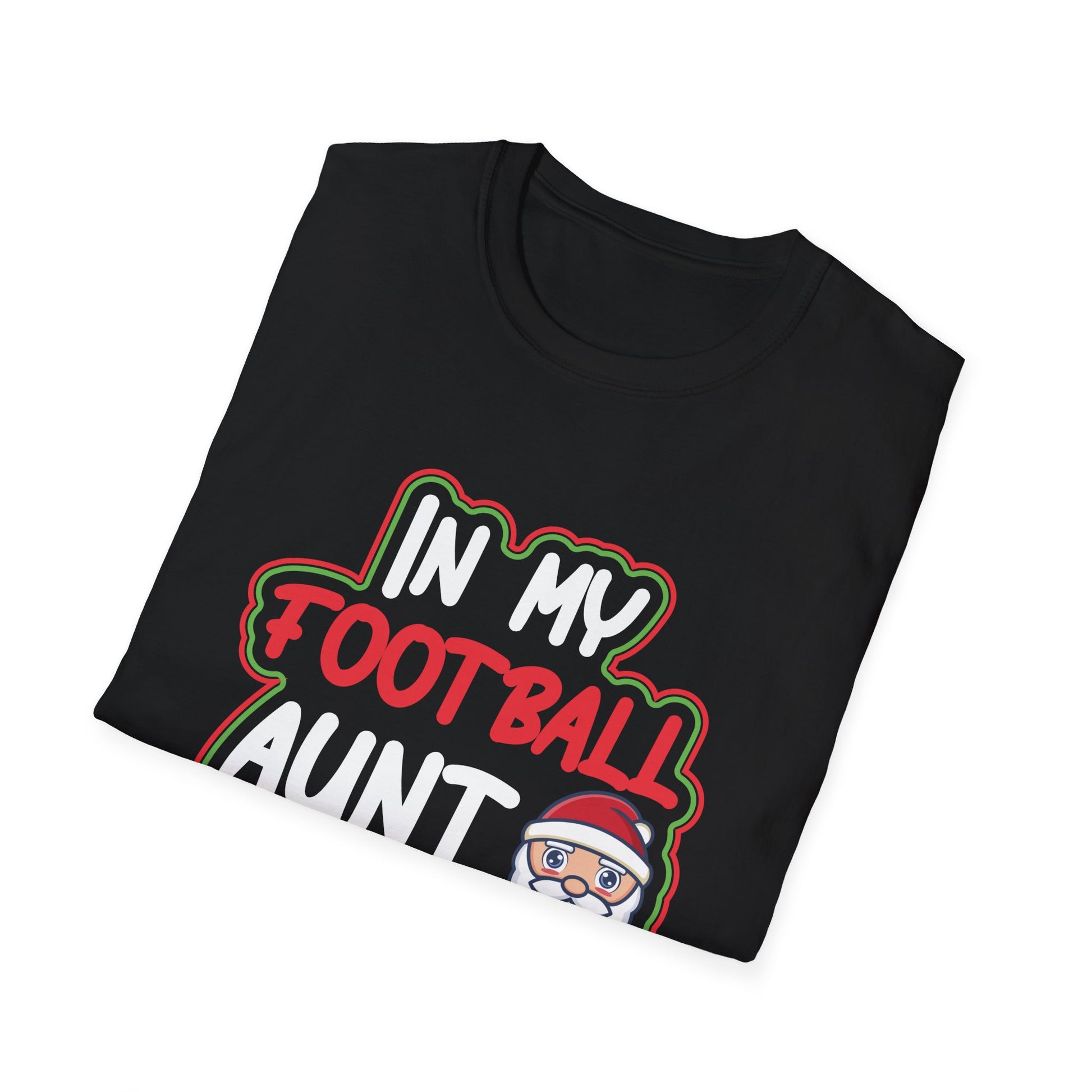 In My Football Aunt Era Groovy Football Auntie Christmas T-Shirt