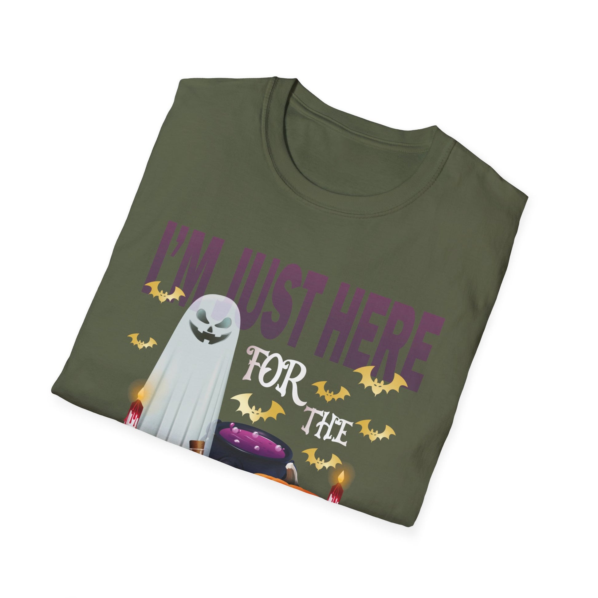 Just Here For The Boos Halloween Costume Funny Halloween TeeUnisex Softstyle T-Shirt