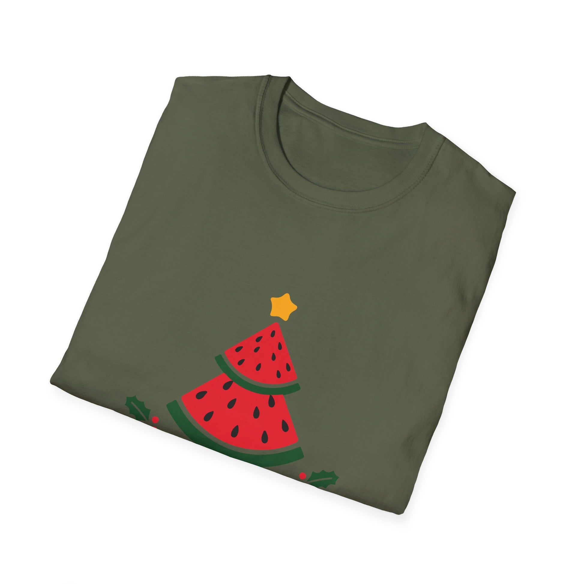 Christmas In July Watermelon Christmas Tree Unisex T-Shirt