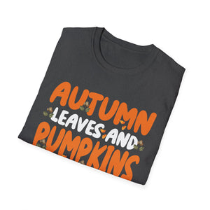 Autumn Leaves and Pumpkins Please T-Shirt