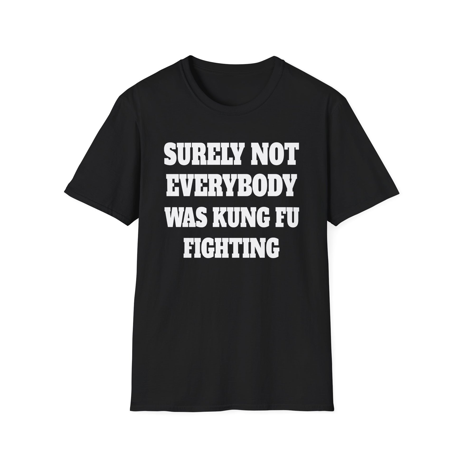 Kung Fu Funny Tee — "Surely Not Everybody Was Kung Fu Fighting" Graphic T-Shirt