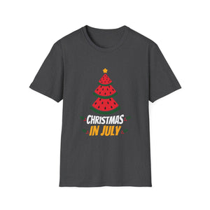Christmas In July Watermelon Xmas Tree Summer Men Women Kids Unisex T-Shirt