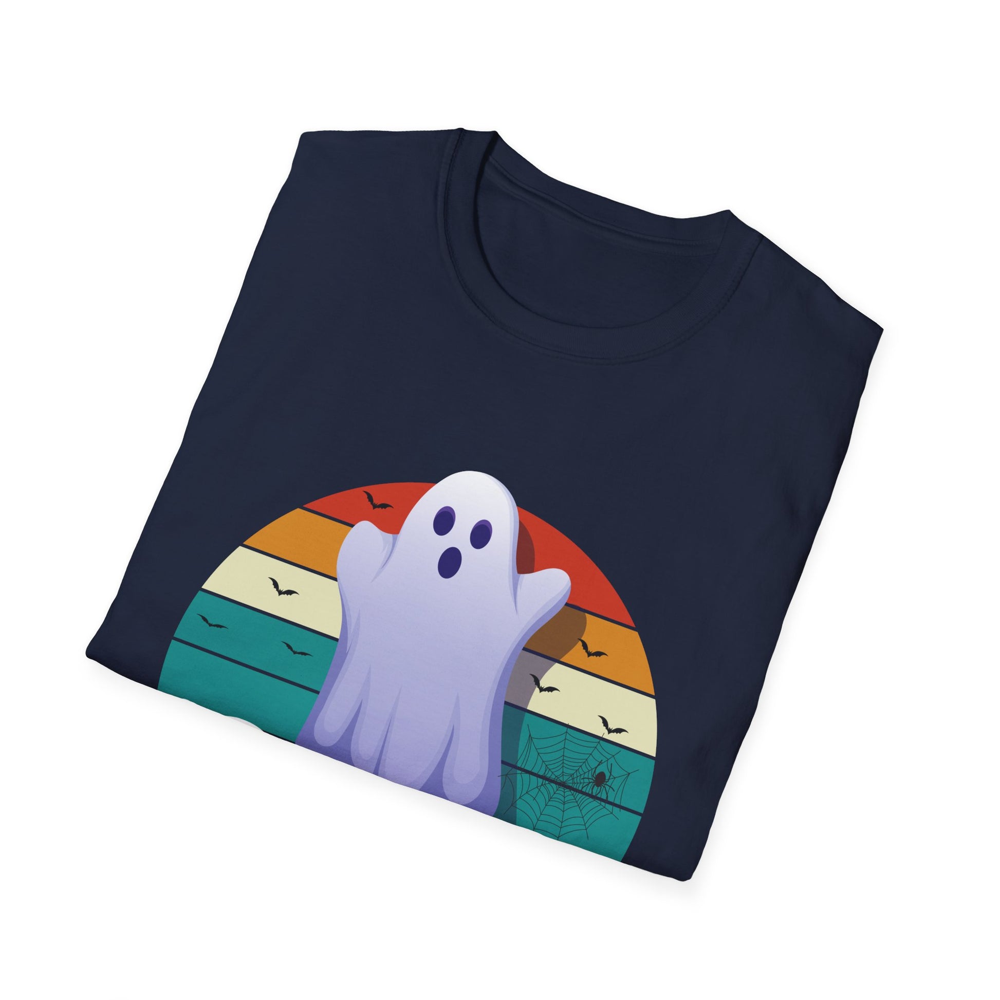 Boo Ghost T-Shirt — Cute Vintage Rainbow Halloween Tee