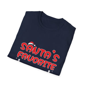 Santas Favorite Funny Naughty Adult Christmas Xmas Women T-Shirt-productor-mockup