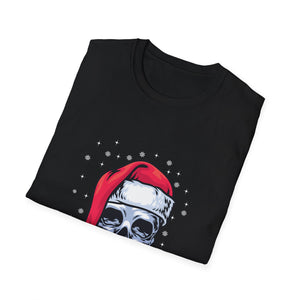 Christmas Skull T-Shirt — Santa Hat Skull Holiday Tee