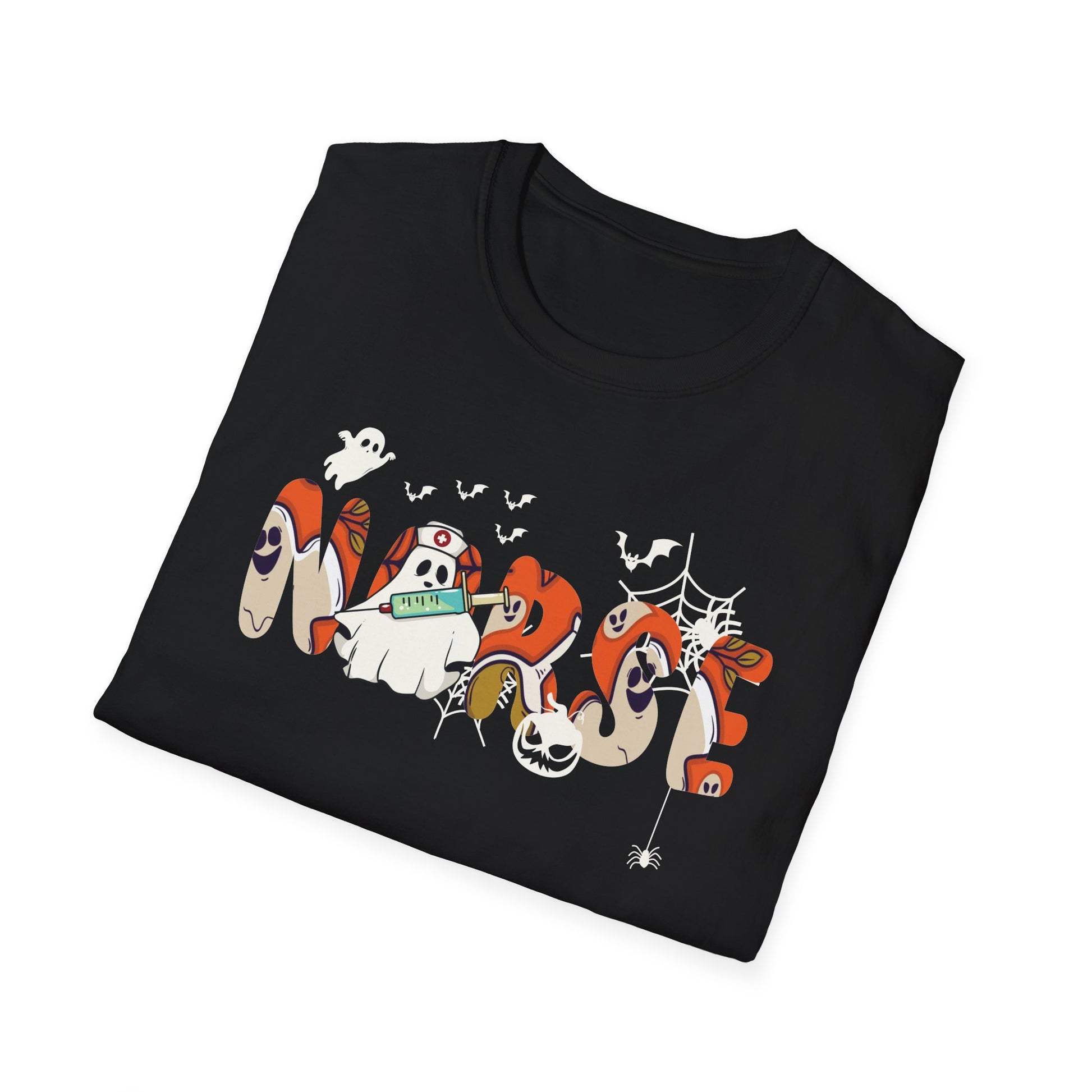 Halloween Spooky Moose T-Shirt — Cute Ghost & Pumpkin Costume Graphic Tee