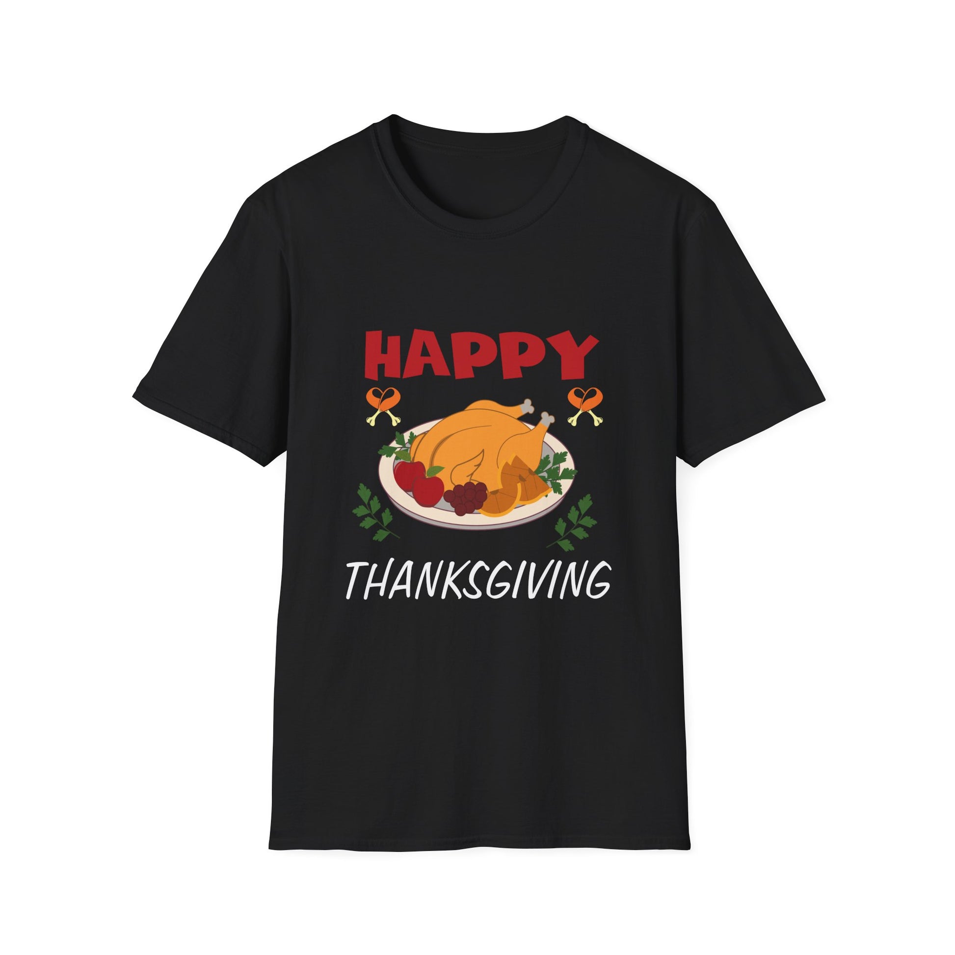 Thanksgiving Turkey T-Shirt — "Happy Thanksgiving" Holiday Tee
