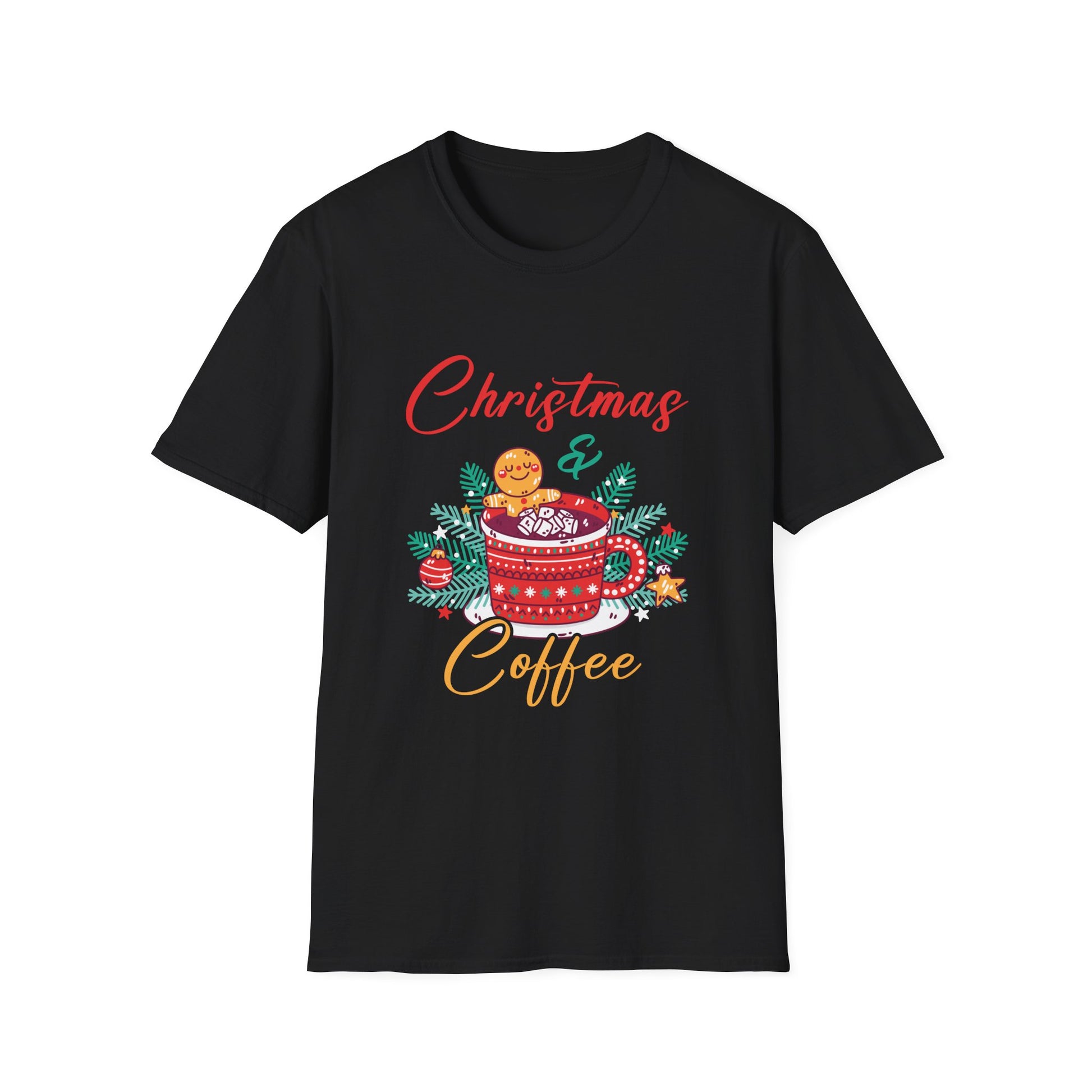 Christmas And Coffee Gingerbread Christmas Unisex T-Shirt
