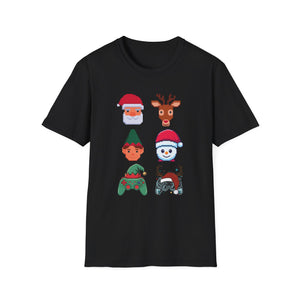 Christmas Santa Elf Lights Gaming Controllers Xmas Boys Kids T-Shirt