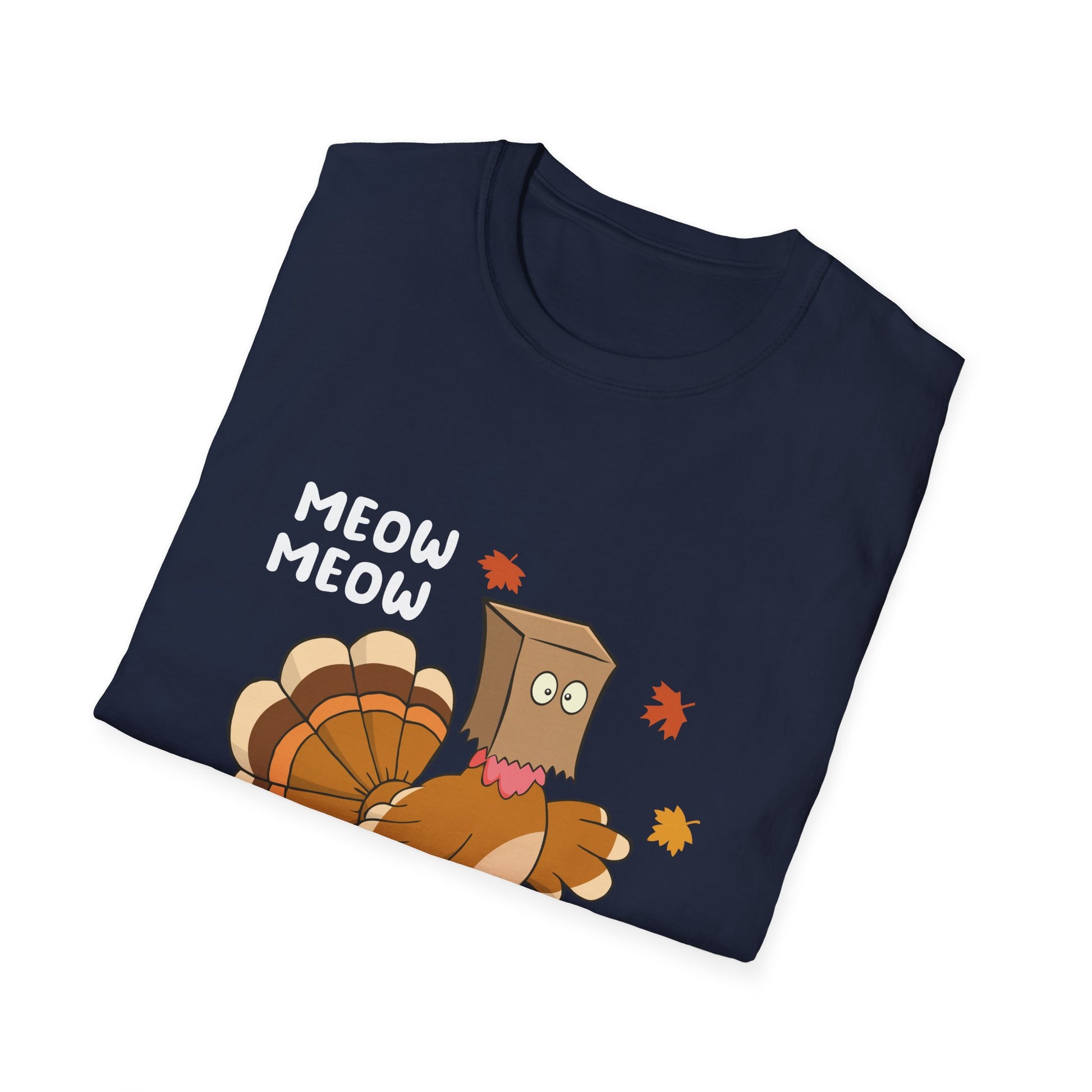 Thanksgiving Cat Turkey Tee - Unisex Softstyle T-Shirt