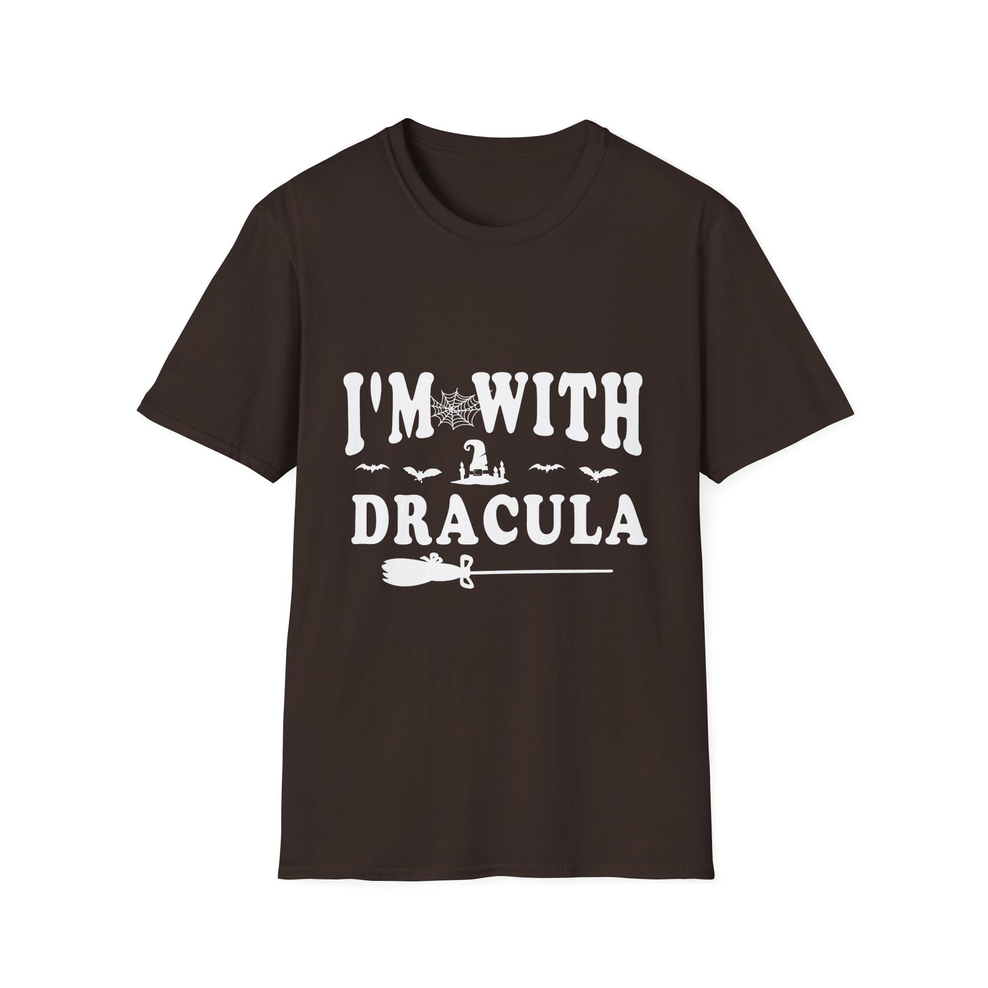I’m With Dracula T‑Shirt — Funny Halloween Vampire Tee