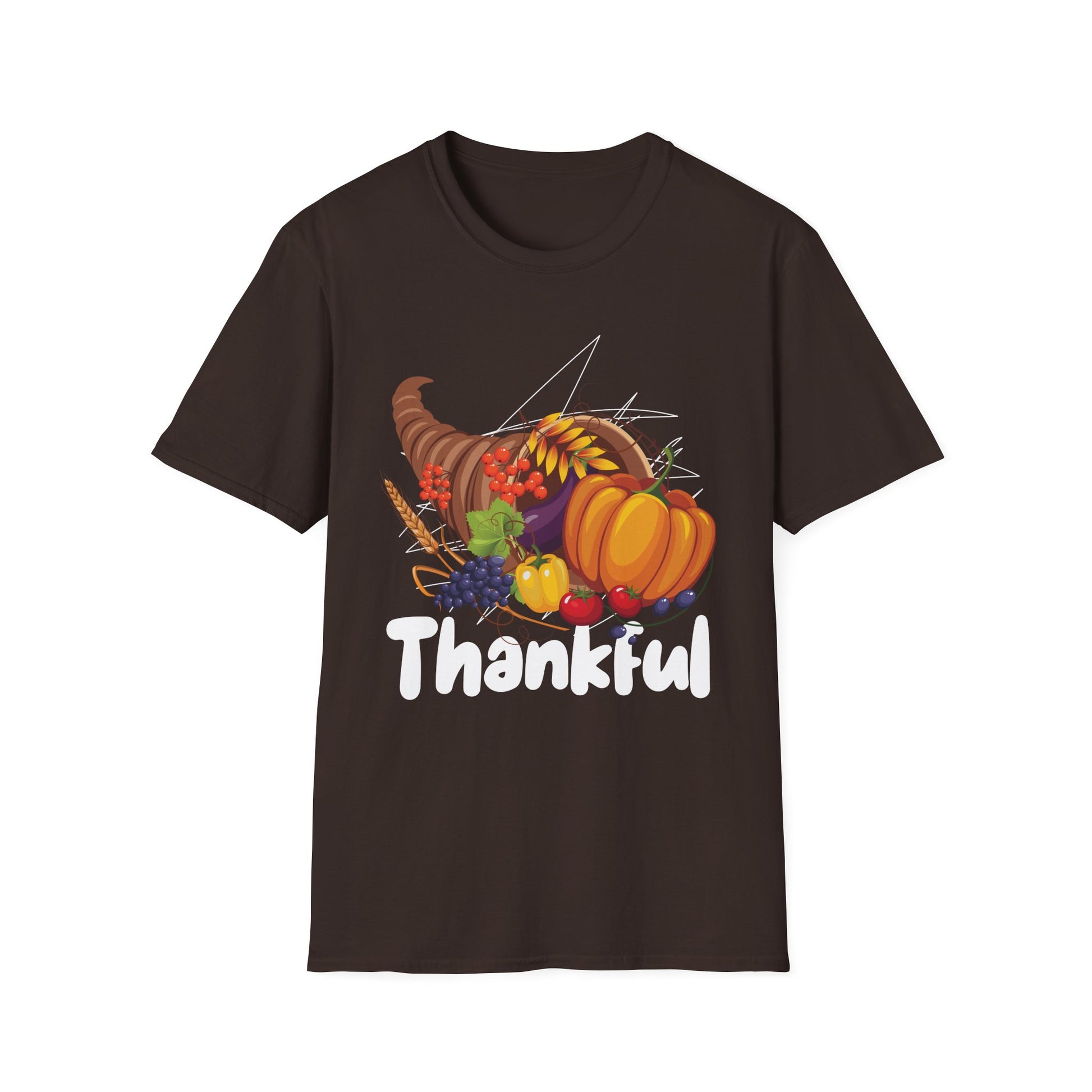 Thankful Cornucopia T-Shirt — Autumn Harvest Thanksgiving Tee  Unisex T-Shirt