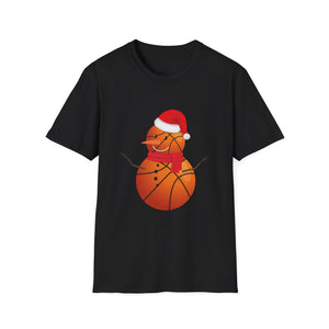 Christmas Basketball Snowman Shirt Basketball Christmas Unisex T-Shirt
