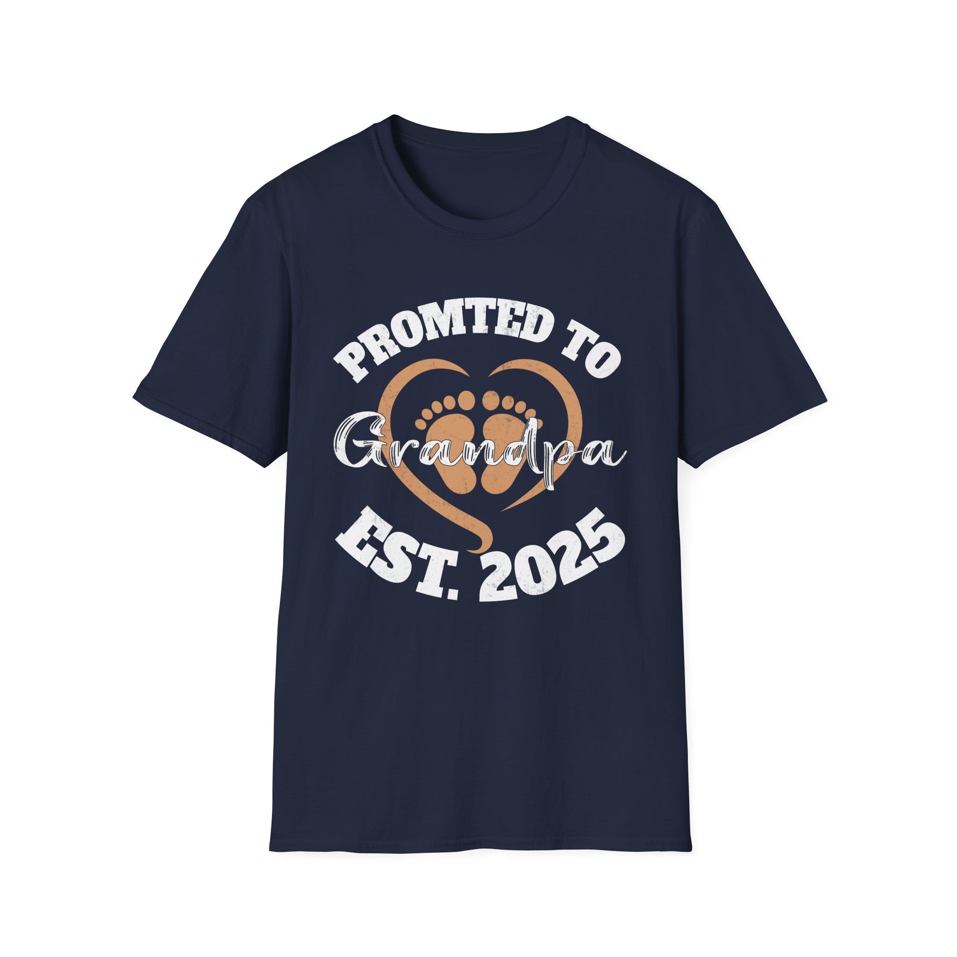Promoted to Grandpa Est. 2025 T-Shirt — New Grandpa Announcement Tee