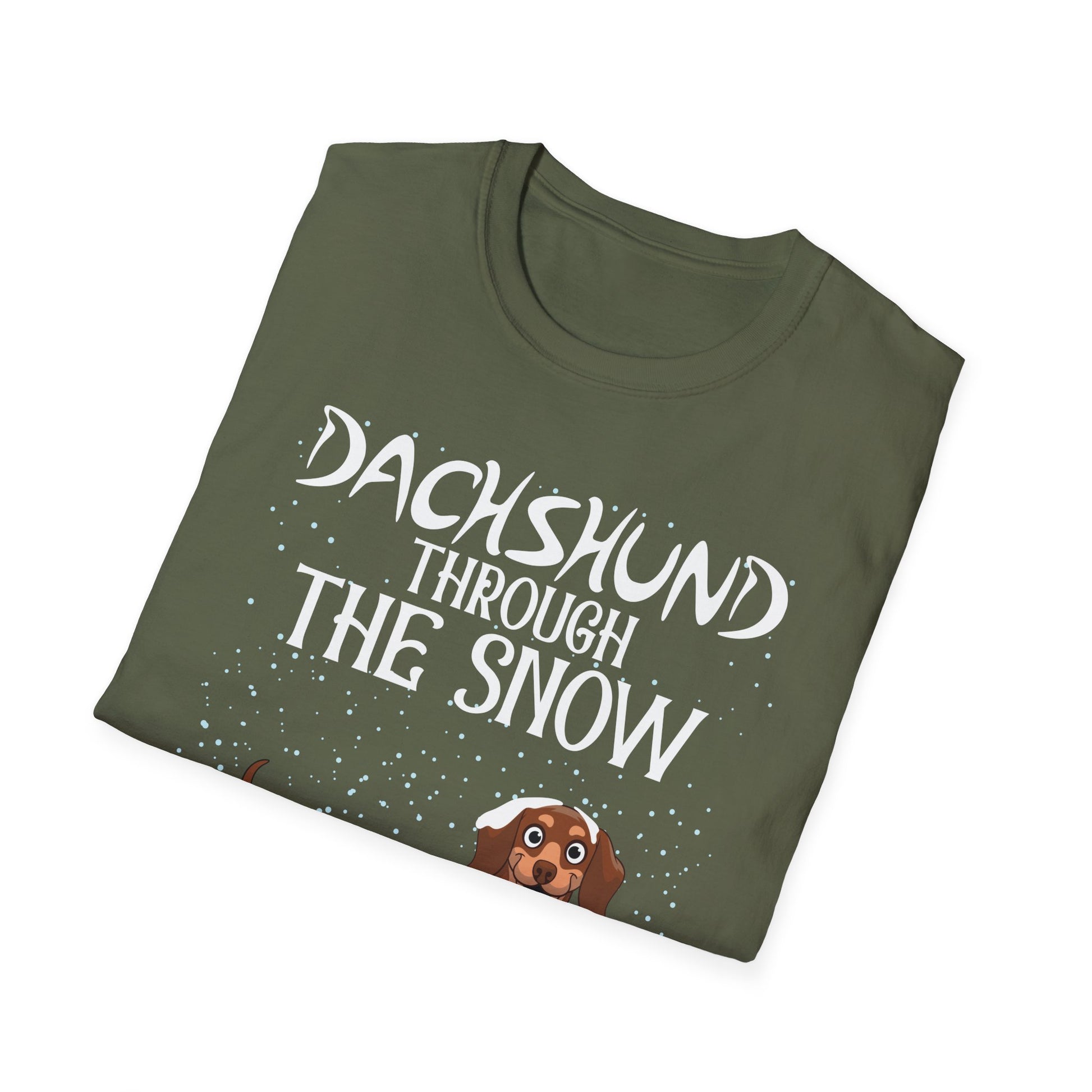 Dachshund Through The Snow T-Shirt — Dachshund Christmas Dog Tee