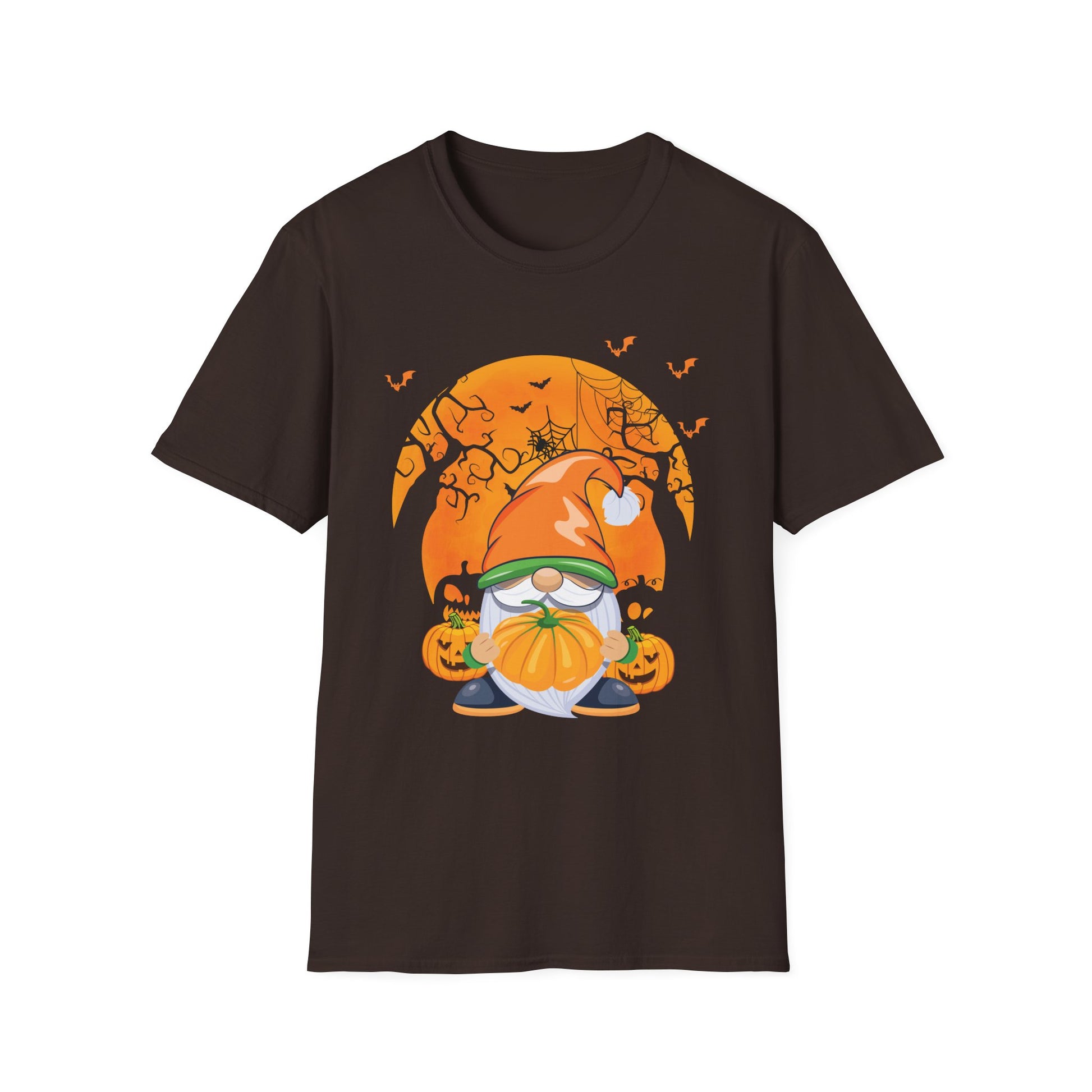 Halloween Gnome T-Shirt — Pumpkin & Jack-O'-Lantern Spooky Night Tee