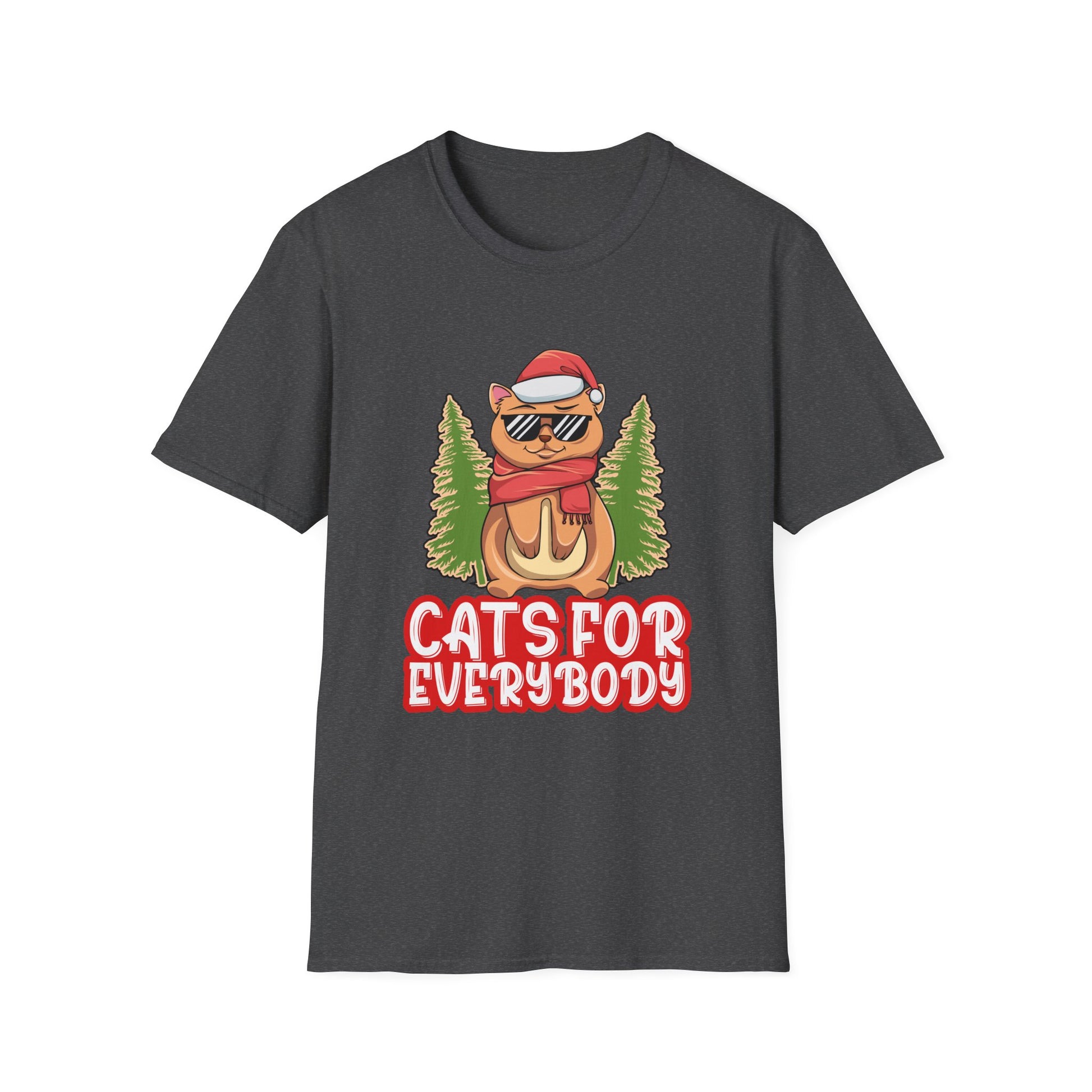 Cats For Everybody Christmas Cat Funny Xmas Women Santa Unisex T-Shirt