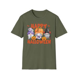 Happy Halloween Puppies T-Shirt — Cute Dogs in Pumpkin & Ghost Costumes