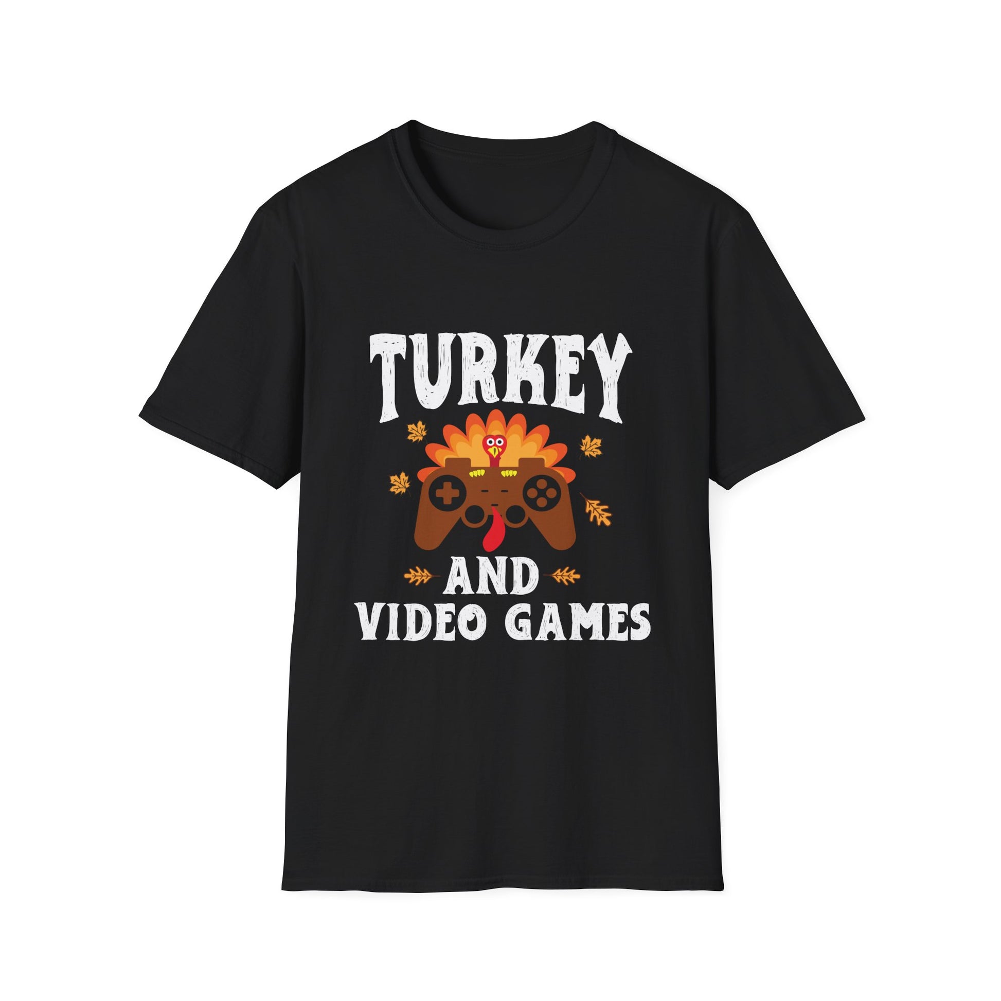 Turkey and Video Games T-Shirt — Funny Thanksgiving Gamer Tee