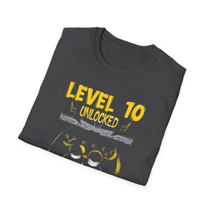 10th Birthday Gamer 10 Year Old Funny Bday Boy Nine Son Unisex T-Shirt