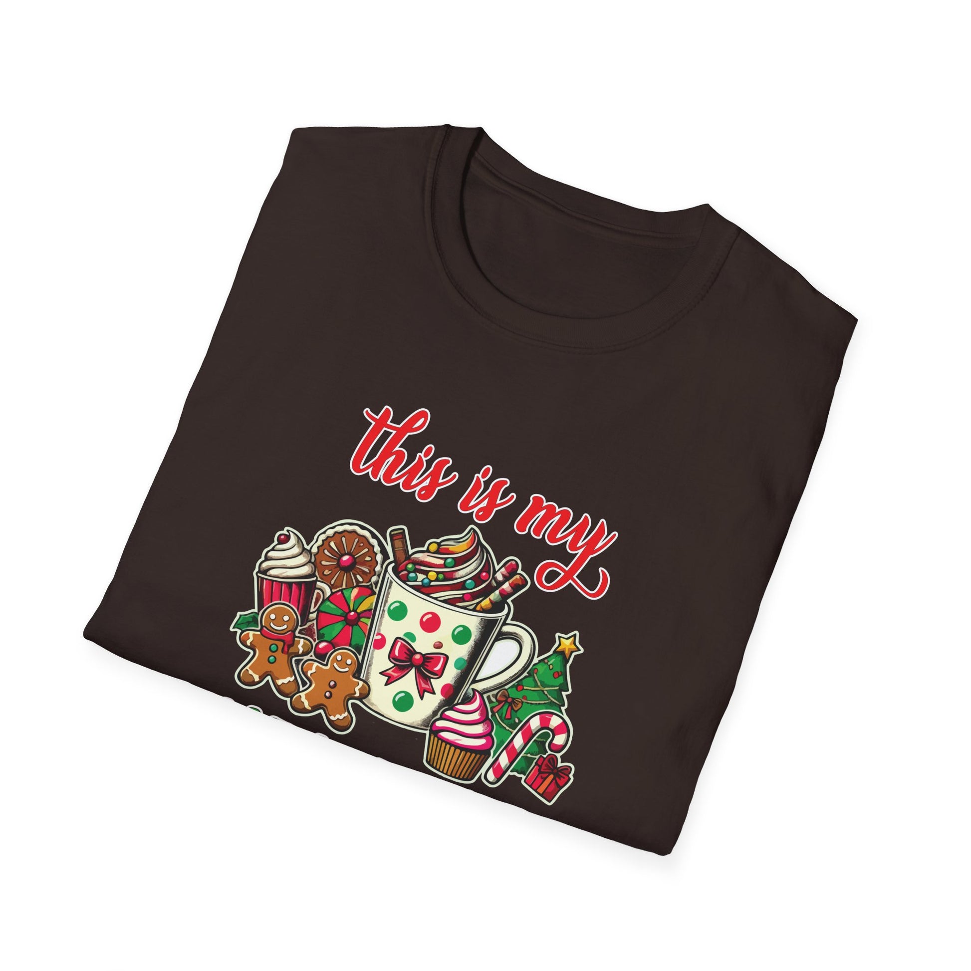 Tapir Christmas Tree Christmas Animal Gifts T-Shirt-productor-mockupUnisex Softstyle T-Shirt
