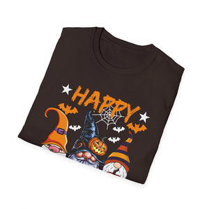 Gnomes Halloween Witch Garden Gnomes Happy Halloween  Unisex Softstyle T-Shirt