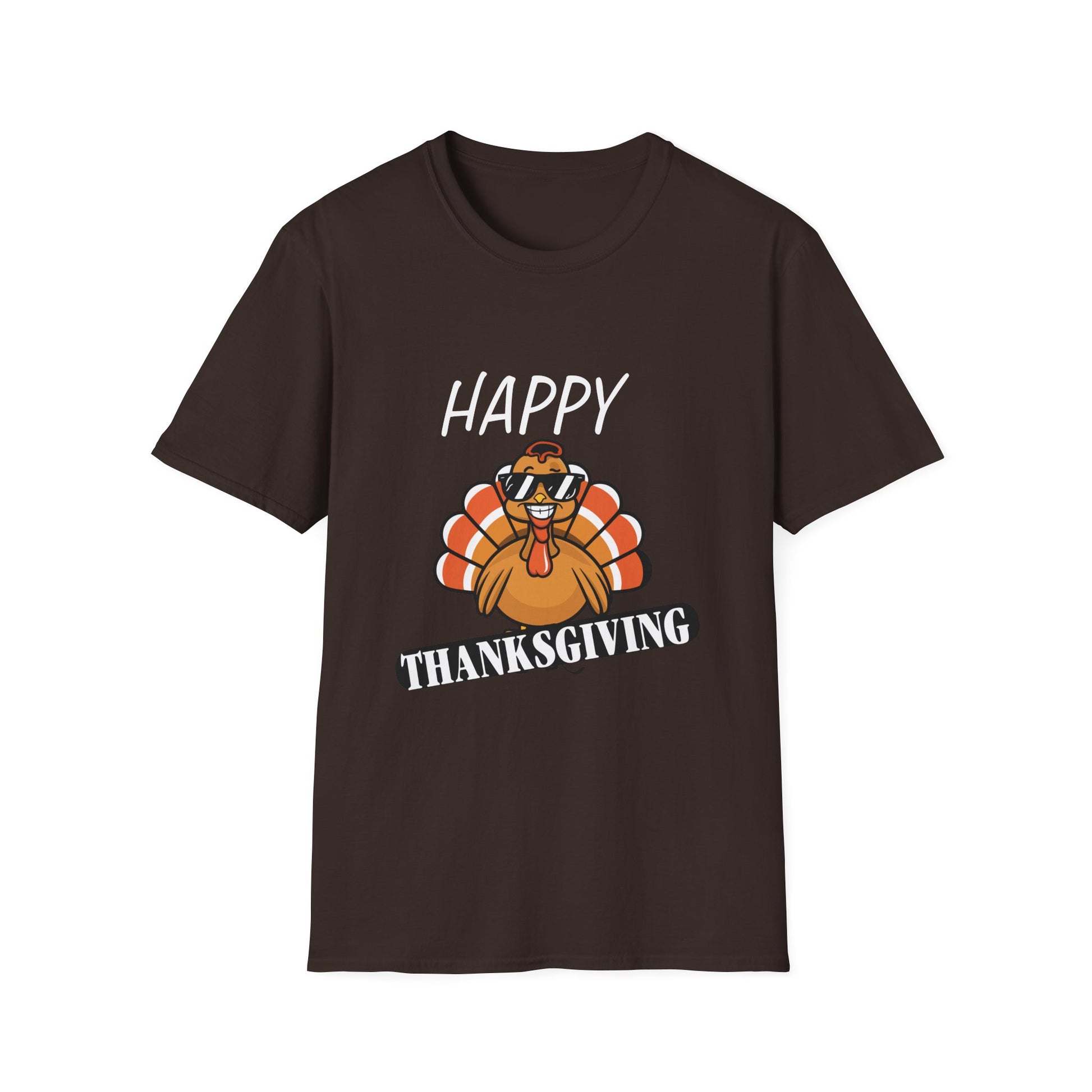Thanksgiving Turkey T-Shirt — Cute Cartoon Turkey Graphic Tee for Holiday Celebrations  Unisex T-Shirt