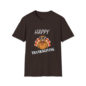 Thanksgiving Turkey T-Shirt — Cute Cartoon Turkey Graphic Tee for Holiday Celebrations  Unisex T-Shirt
