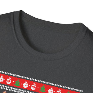 Sock Monkey Christmas Ugly Christmas Sweater Unisex Softstyle T-Shirt