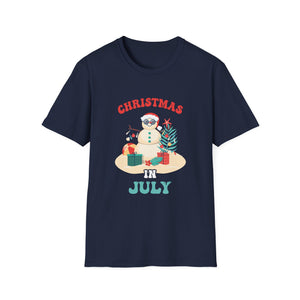 Christmas in July Shirt Snowman Christmas Unisex T-Shirt