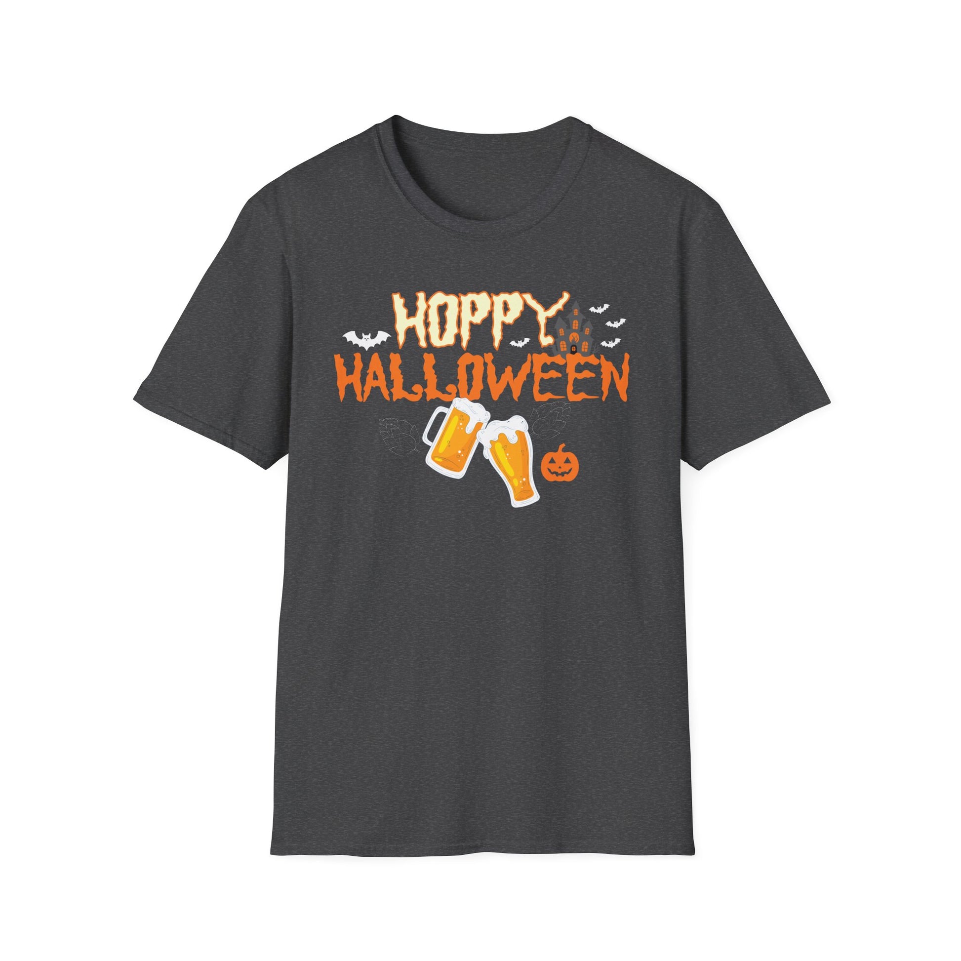 Hoppy Halloween T-Shirt — Beer Cheers Pumpkin Graphic Tee for Halloween Party