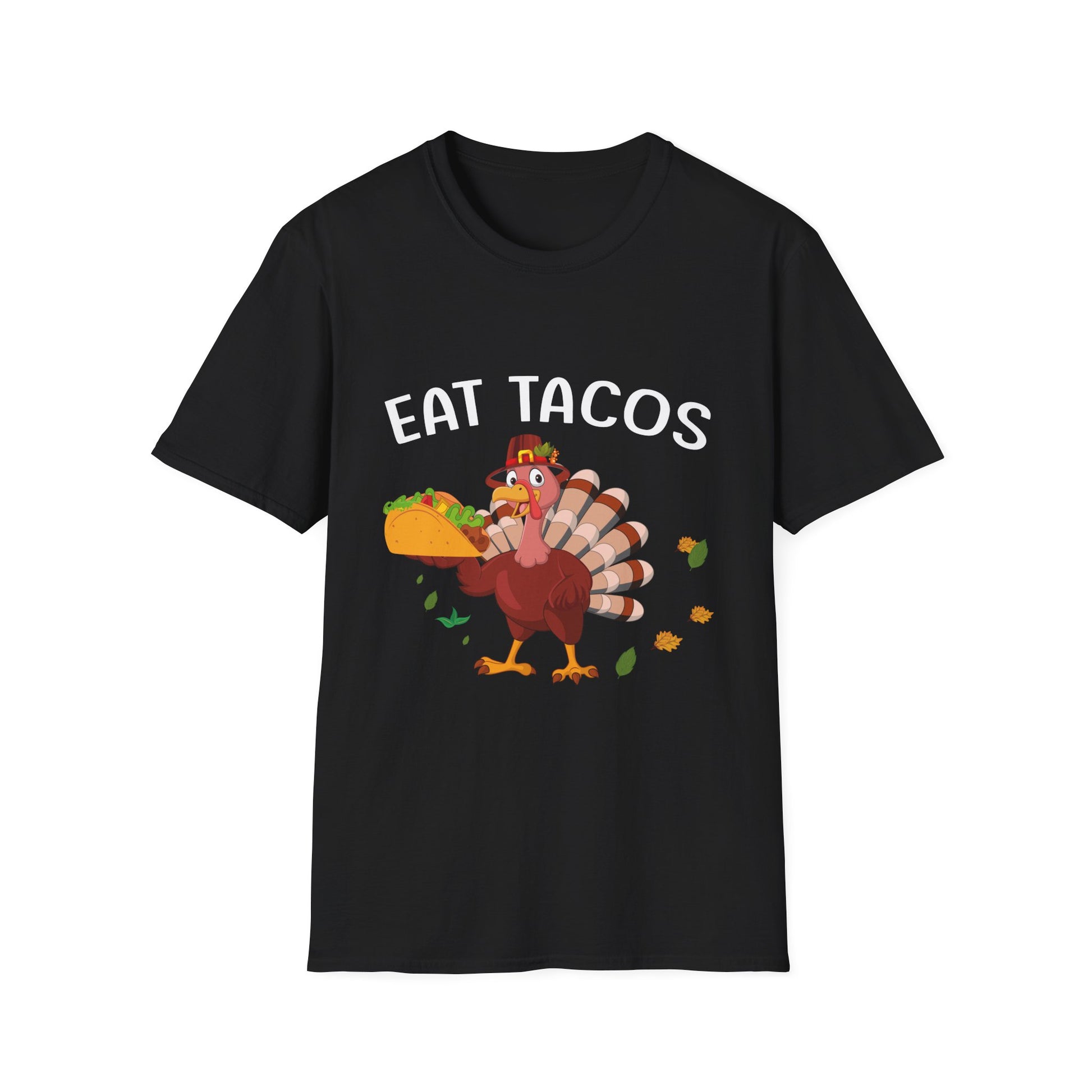 T-Shirt — 'Eat Tacos' Thanksgiving Turkey Taco Funny Graphic Tee  Unisex T-Shirt