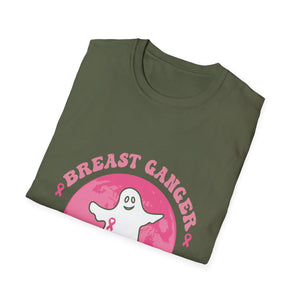 Breast Cancer Is Bo Sheet Ghost T-Shirt — Pink Ribbon Awareness Tee