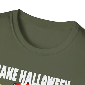 Make Halloween Scary Again T-Shirt — Patriotic Uncle Sam Cat Halloween Tee