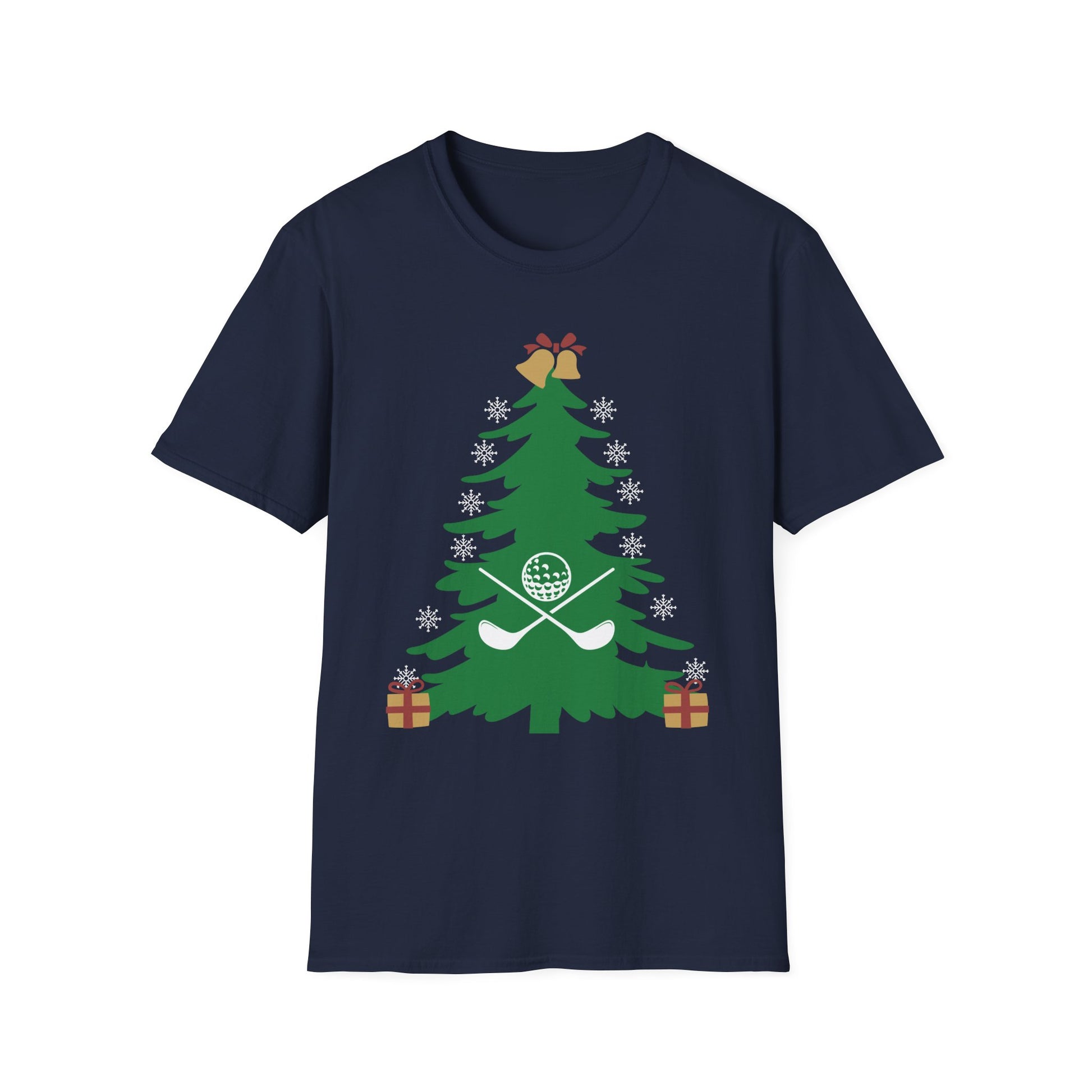Golf Christmas Tree T-Shirt — Holiday Golfers Funny Golf Ornament Tee