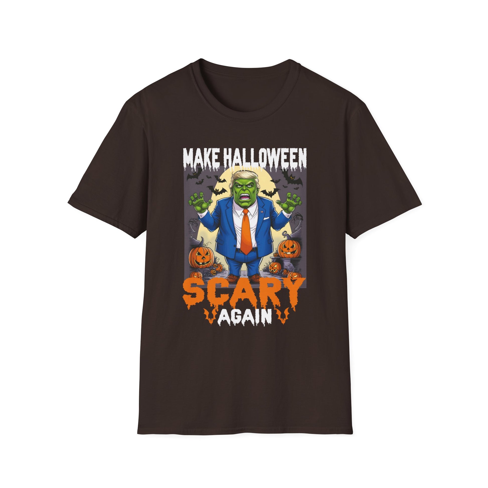Funny Trump Halloween MAKE HALLOWEEN SCARY AGAIN Unisex Softstyle T-Shirt