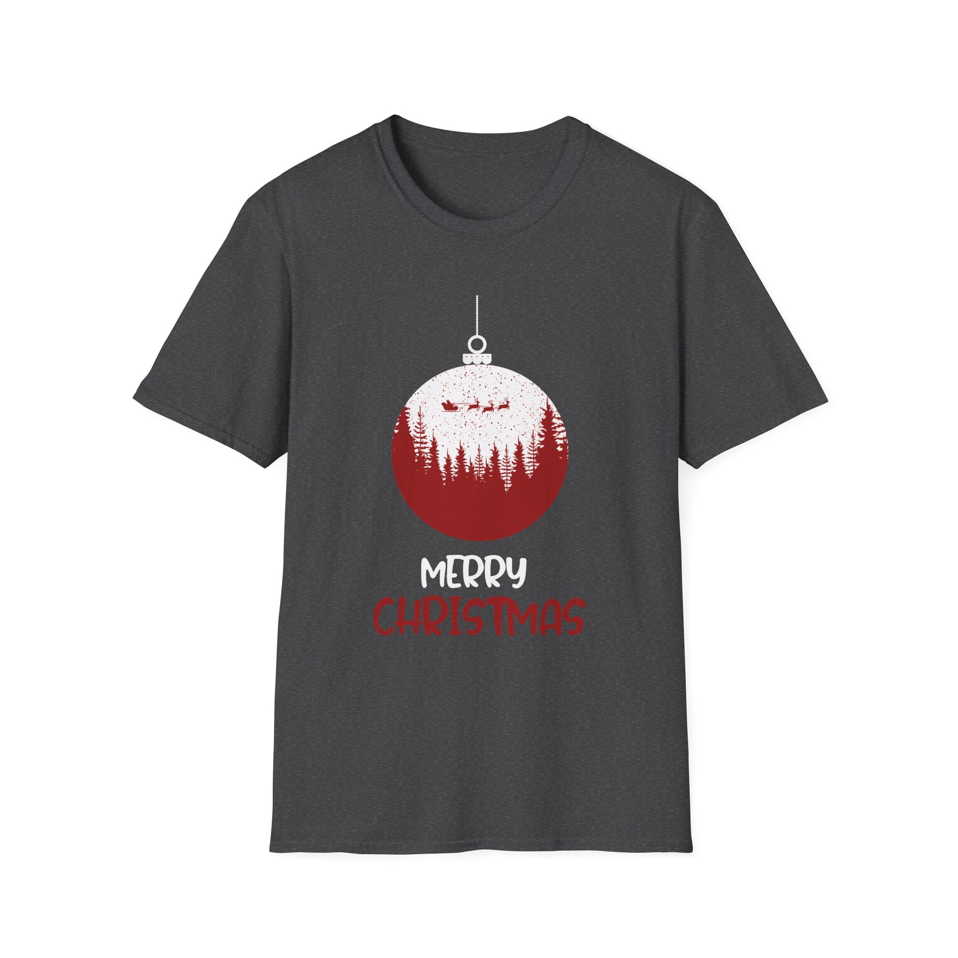 Christmas Ornament T-Shirt — 'Merry Christmas' Forest Bauble Holiday Tee