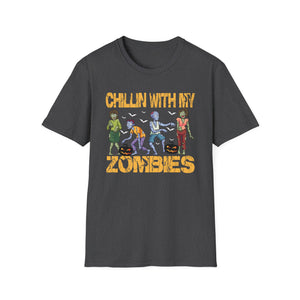 Chillin' With My Zombies T-Shirt — Funny Halloween Zombie Graphic Tee
