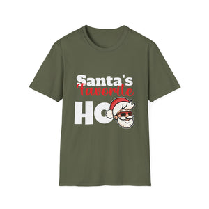 Santa's Favorite Ho Ho Ho T-Shirt — Funny Christmas Tee with Cool Santa Graphic