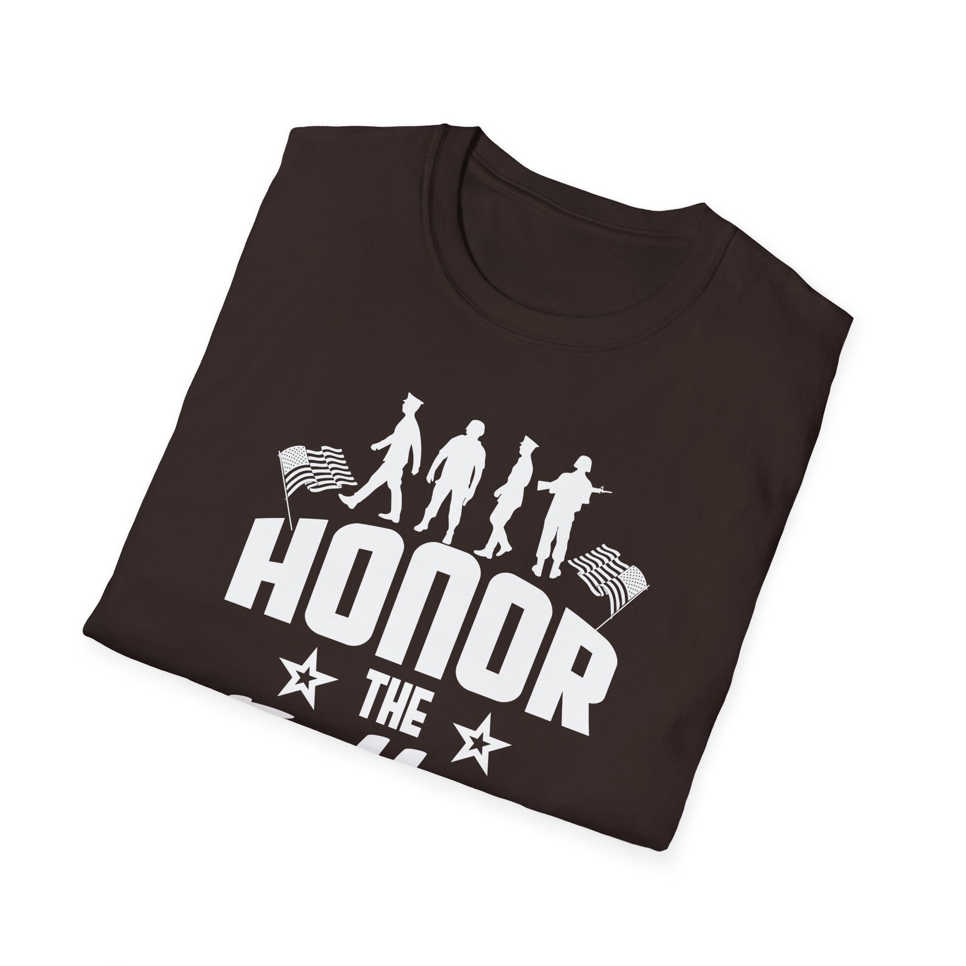 Honor The Fallen Heroes Memorial Day Military Veteran Unisex Softstyle T-Shirt