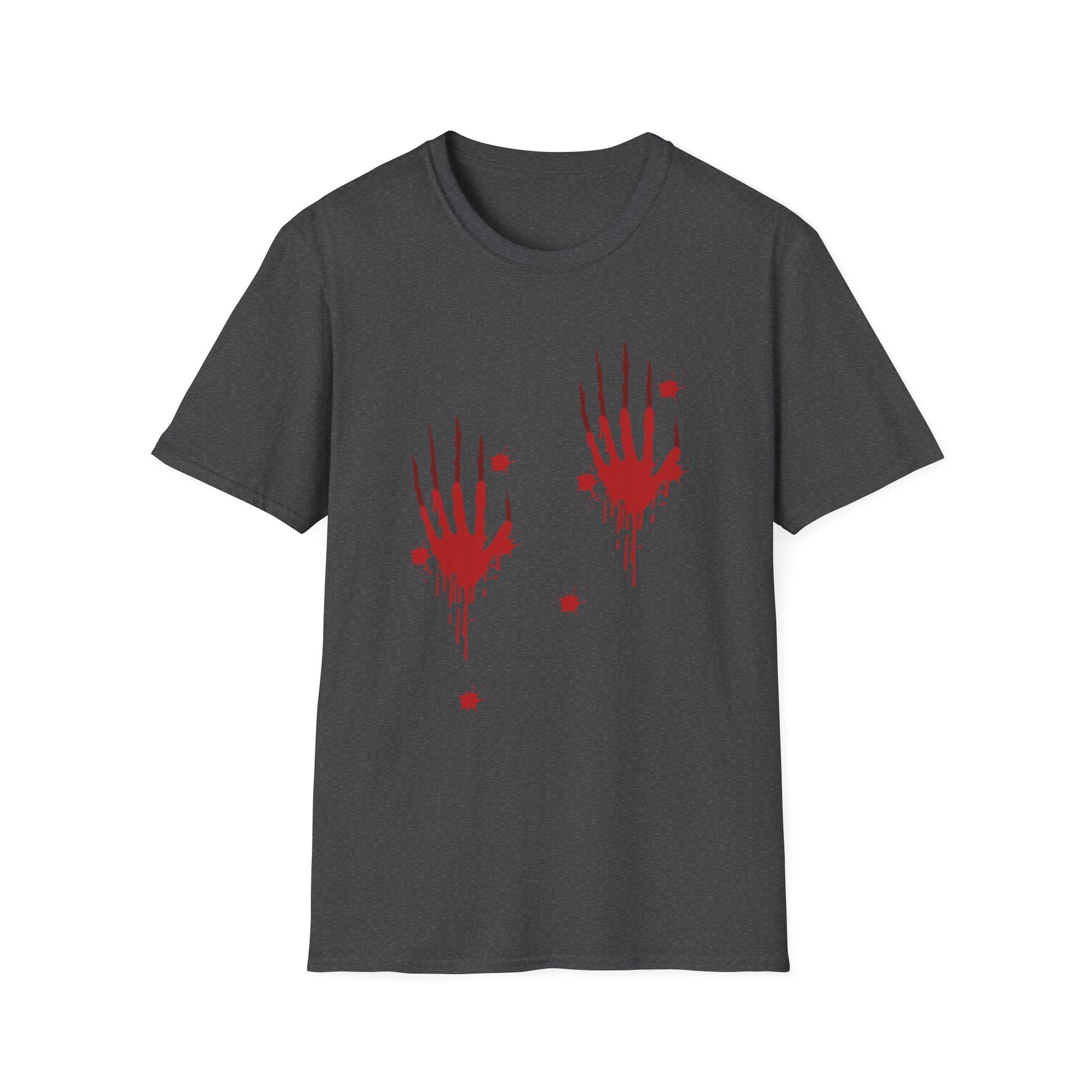Horror Red Bloody Handprints T-Shirt — Halloween Graphic Tee