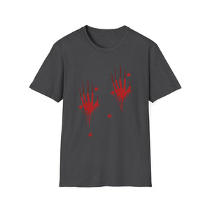 Horror Red Bloody Handprints T-Shirt — Halloween Graphic Tee