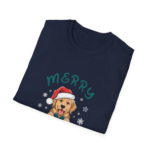 Merry Christmas Retriever Gold Ugly Christmas Unisex T-Shirt