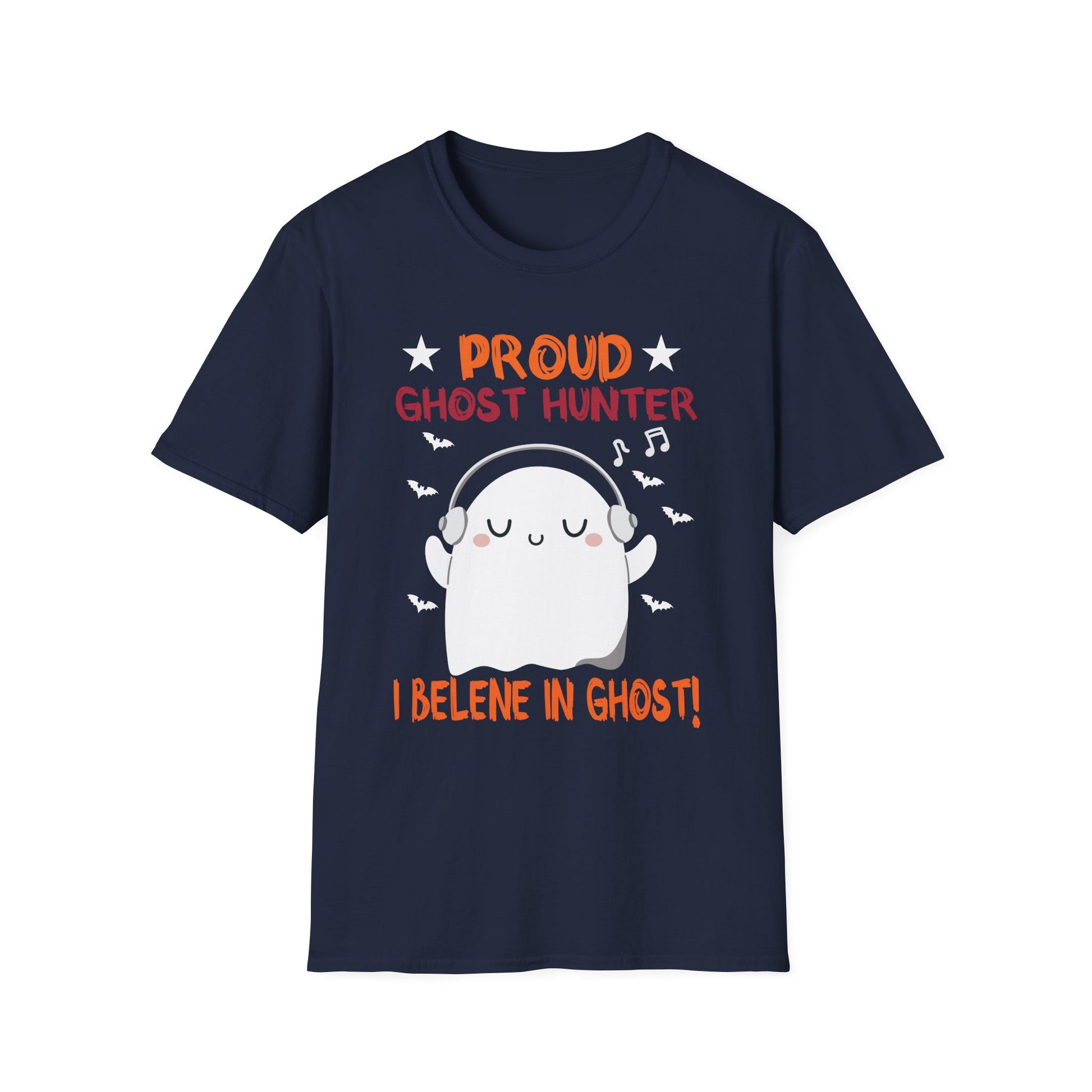 Proud Ghost Hunter T-Shirt – Cute 'I Believe in Ghosts' Halloween Tee