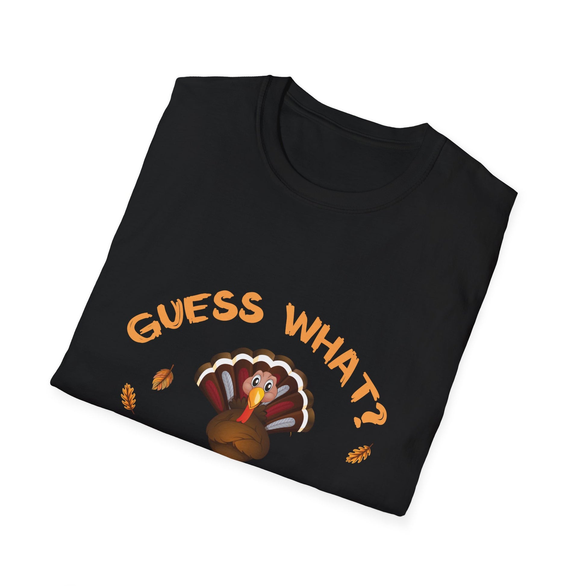 Funny Thanksgiving T-Shirt — "Guess What? Turkey Butt" Cute Cartoon Turkey