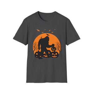 Halloween Bigfoot T-Shirt — Sasquatch Jack-O’-Lantern Moon Tee