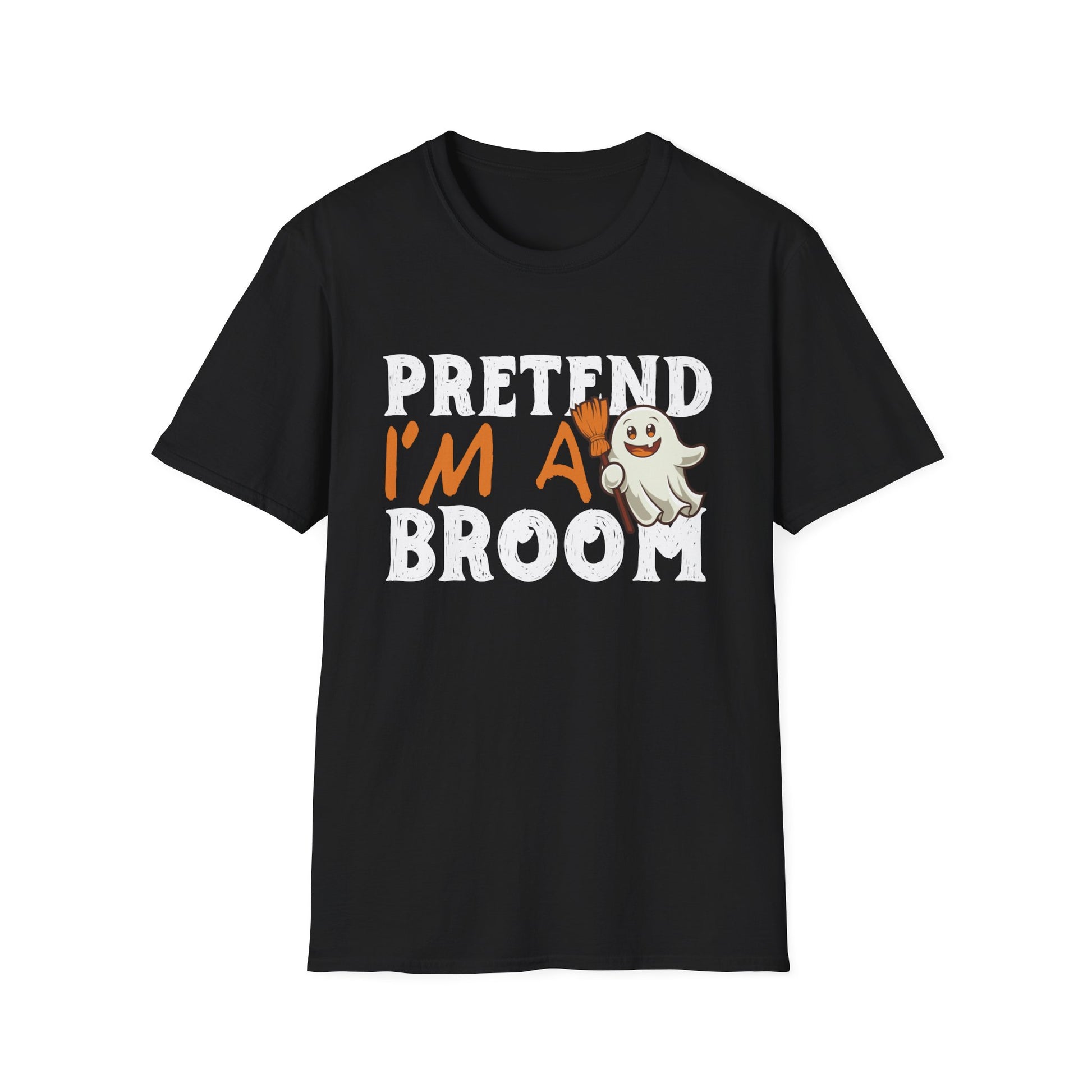 Pretend I'm a Broom Halloween T-Shirt — Cute Ghost Costume Tee