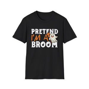 Pretend I'm a Broom Halloween T-Shirt — Cute Ghost Costume Tee