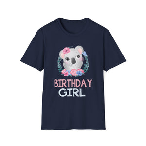 Birthday Girl Koala T-Shirt — Cute Floral Kids' Birthday Tee