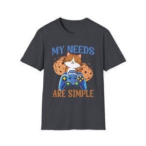 Cats Gaming Cookies Video Gamer Cat Gaming  Unisex T-Shirt
